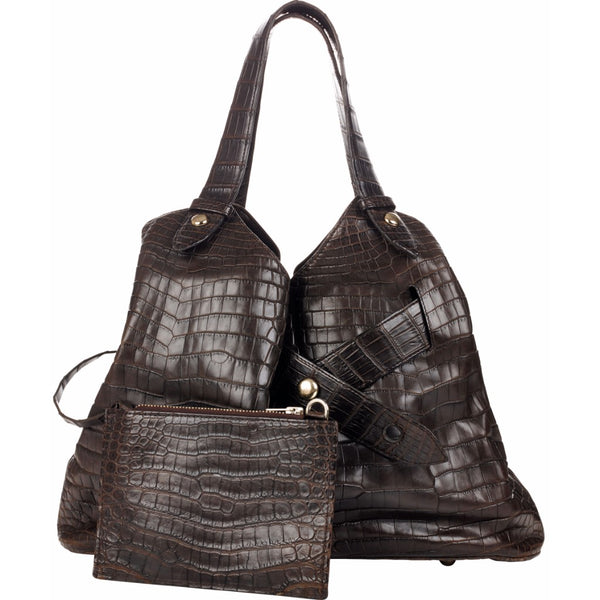 Diane Von Furstenberg mock croc handbag
