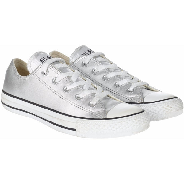 Converse silver All-Stars sneakers Size 4UK