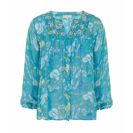 Erdem floral silk blouse Size 8UK