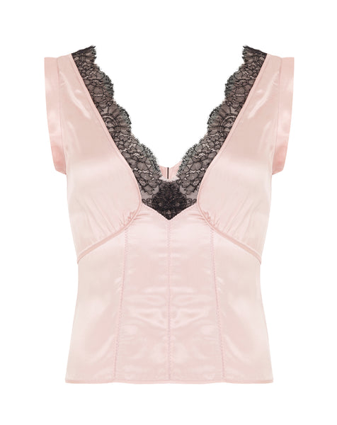 Prada pale pink silk top Size 8UK