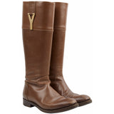 Yves St Laurent cognac leather boots Size 3½UK