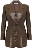 Yves Saint Laurent leather blazer Size 10UK