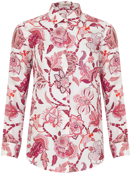 Erdem floral silk blouse Size 8UK