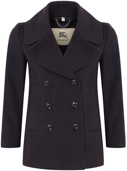 Burberry navy wool pea coat Size 6UK