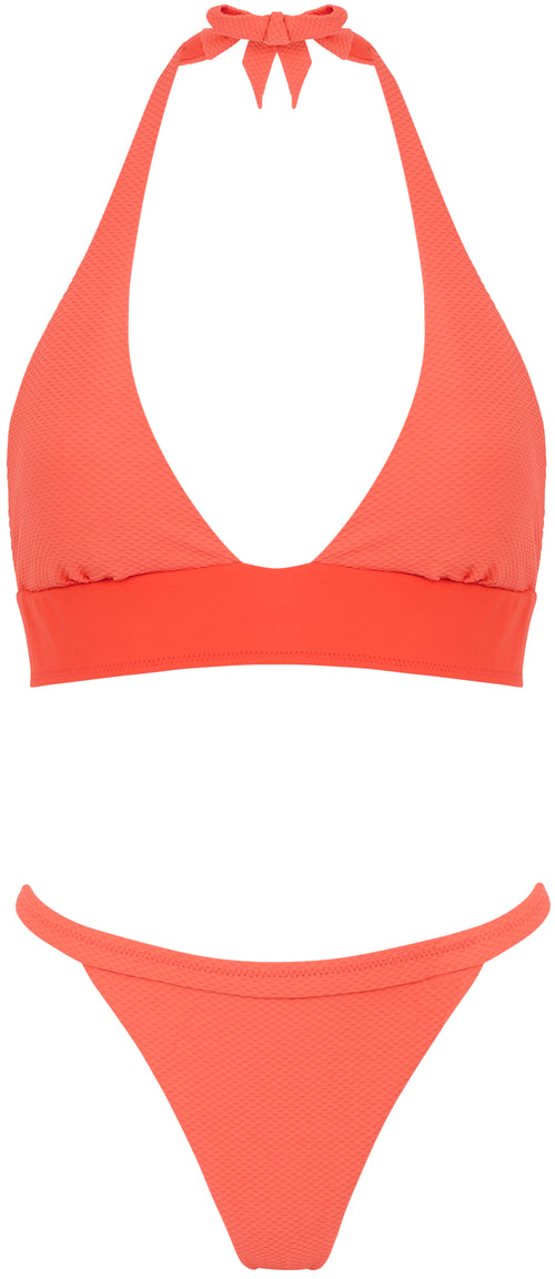 Heidi Klein coral red bikini Size M