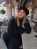 Sonia Rykiel black sequin beret