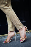 Valentino gold satin shoes Size 5UK