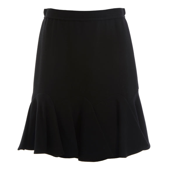 Carven black fluted hem skirt Size 10UK