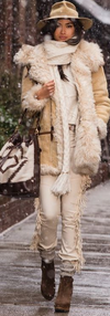Prada camel shearling coat Size 10UK