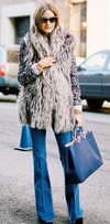 Prada royal blue leather handbag