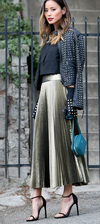 Yves St. Laurent velvet pleated skirt Size 8UK