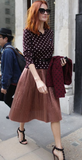 Yves St. Laurent velvet pleated skirt Size 8UK