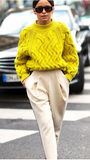 Vince acid yellow sweater Size XS