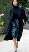 Prada midnight blue wool skirt Size 8UK