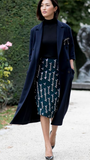Prada midnight blue wool skirt Size 8UK