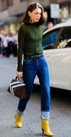Tod's green leather belt