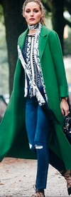 Tod's green leather belt