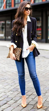 Yves St. Laurent navy jacket Size 8UK
