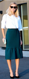 Prada midnight blue skirt Size 8UK