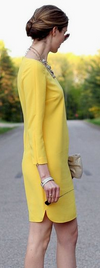 Pringle yellow satin dress Size 10UK