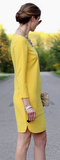 Pringle yellow satin dress Size 10UK