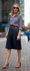 Prada navy cotton skirt Size 6UK
