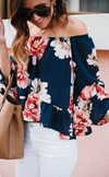 Tucker print silk blouse Size S