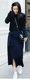 Prada midnight blue wool skirt Size 8UK