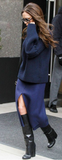 Prada midnight blue wool skirt Size 8UK