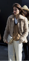 Anya Hindmarch taupe leather tote bag
