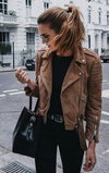 Ruffo suede bomber jacket Size 8UK
