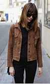 Ruffo suede bomber jacket Size 8UK