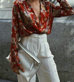 Erdem floral silk blouse Size 8UK