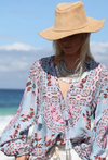 Tucker print blouse Size S