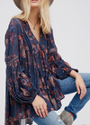 Tucker print blouse Size S