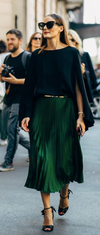 Tod's green leather belt
