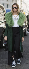 Tod's green leather belt