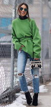 Tod's green leather belt