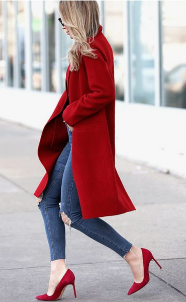 Celine scarlet court shoes Size 4UK Preloved Perfection