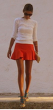 Carven coral red skirt Size 10UK