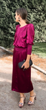 Collette Dinnigan burgundy silk dress Size S