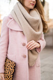 Chanel pink and beige cashmere cardigan Size 10UK